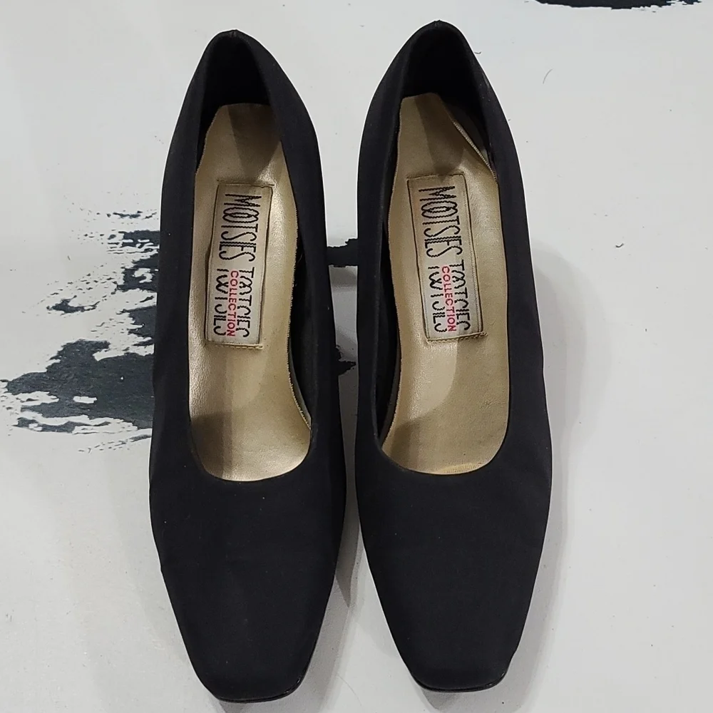 Mootsies Tootsies Heeled‎ Pumps Black Slip-ons Comfort Size 8.5 GUC READ